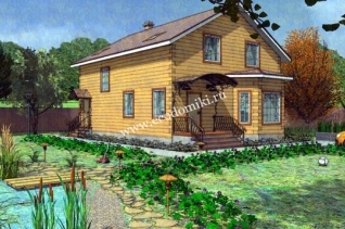 Дом из клееного профилированного бруса 9x11 Малеево